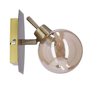 Nástěnná lampa Llampa patina 1x40W g9 jantarové stínidlo obraz