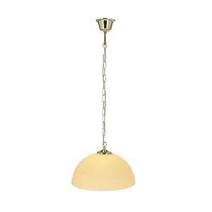 Závěsná lampa Trezza mosazná 1x60w e27 ecru stínidlo obraz