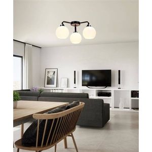 Stropní lampa Caldera Ampla 3x60W E27 stínidlo bílé obraz