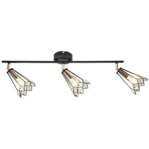 Stropní lampa černá bodová 3xGU10 54cm Colly 93-01634 obraz
