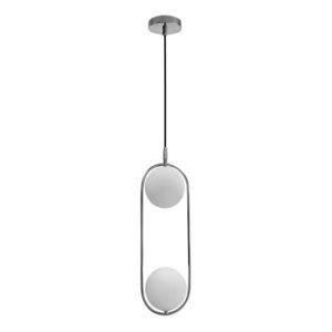 Závěsná lampa Cordel chrom 2x20W G9 s bílým stínidlem obraz