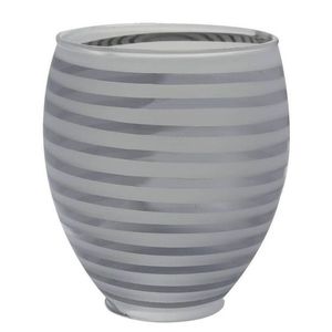 Stříbrné pruhované skleněné stínidlo E14 pro lampu Jubilat obraz
