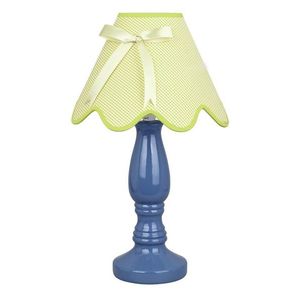 Keramická stolní lampa, modrá a pistáciová, 60W E27, Lola obraz