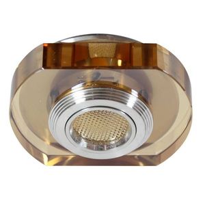 Stropní svítidlo SS-34 Al/Am 3W LED Cob 230V, pevné, zaoblené, jantarové sklo obraz