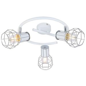 Spirálová stropní lampa s bílým drátěným stínidlem 3x40W Sancho obraz