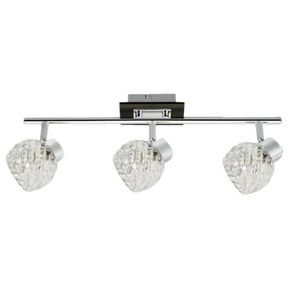 Stropní bodová lampa 3xG9 chrom + stínidlo z wenge skla obraz
