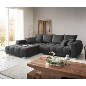 Sedací souprava Josea 300x220 cm Mikrovlákno Černá Recamiere obraz