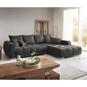 Sedací souprava Josea 300x220 cm Mikrovlákno Černá Recamiere obraz