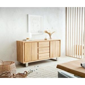 Příborník Edge 150 cm přírodní dub 2 dvířka 3 zásuvky obraz
