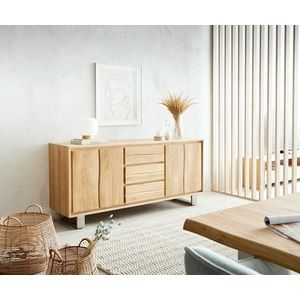Příborník Edge 170 cm přírodní dub 4 dvířka 3 zásuvky obraz