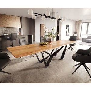 Jídelní stůl Edge 300x100x4 přírodní dub podnož křížová plochá obraz