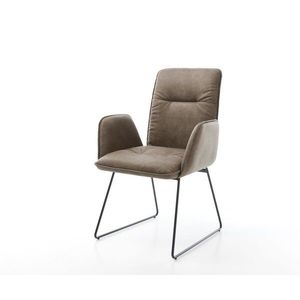 Jídelní židle Vinja-Flex taupe vintage tenká podnož černá obraz