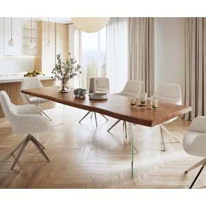 Jídelní stůl Edge 300x100 cm XL akácie hnědá obraz