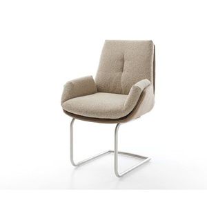 Jídelní židle Clea-Flex směs materiálů béžová konzolová podnož obraz