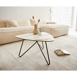 Konferenční stolek Ekrem 65x40 cm keramika Calaccatta Luxe bílo obraz