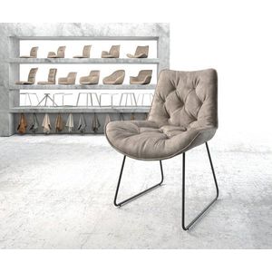Jídelní židle Taimi-Flex taupe vintage černá podnož obraz