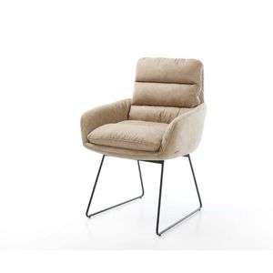 Jídelní židle Abelia-Flex s područkami béžová vintage černá obraz
