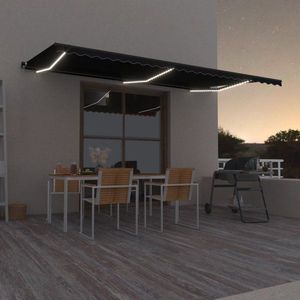 Ručně zatahovací markýza s LED světlem 400x350 cm Dekorhome obraz