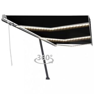 Ručně zatahovací markýza s LED světlem 300x250 cm Dekorhome obraz