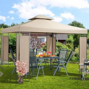 Zahradní altán 3x3 m D8723 taupe Dekorhome obraz
