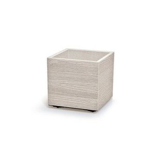 Květináč MADERA SQUARE ECO WOOD 38, 5 cm, bílá ECO obraz