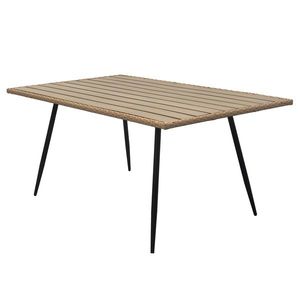 Autronic Zahradní stůl, kov, polywood, hnědá, AZ-F1407 NAT obraz