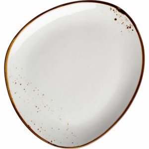 Mäser Oválný talíř Pintar White hnědé tečky 26 x 23 cm, S obraz