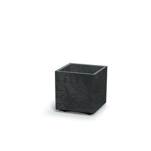 Květináč SIERRA SQUARE BETON EFFECT 38, 5 cm, černá obraz