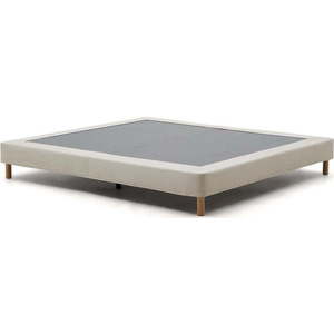 Béžová čalouněná dvoulůžková postel 150x190 cm Ofelia – Kave Home obraz