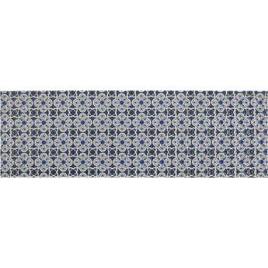 Bílo-modrá plastová koupelnová předložka 65x200 cm Murcia – Wenko obraz
