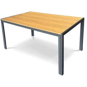Autronic Zahradní stůl, kov, polywood, hnědá, AZT-S1215 OAK obraz