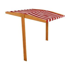 Stříška pro dětské dřevěné pískoviště Baby Mix 120x120 cm červeno-bílá obraz