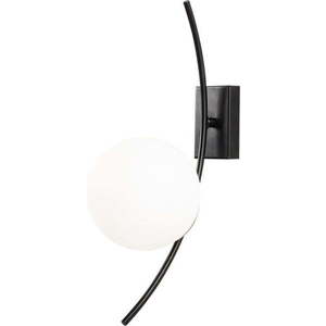 Černé kovové nástěnné svítidlo Opviq lights Argyr obraz
