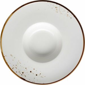 Mäser Gurmánský talíř Pintar White hnědé tečky 26 cm obraz