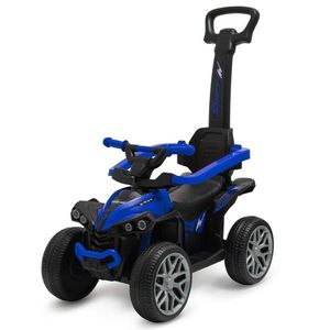 Dětské odrážedlo Baby Mix Mega Prime EVA s vodící tyčí modré obraz
