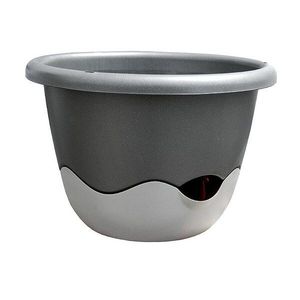 Samozavlažovací květináč Mareta 25 antracit, závěs, závěsný, Plastia, pr. 25 cm obraz