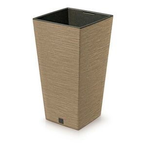 Květináč FURU SQUARE ECO WOOD s vkladem 30 cm, hnědá obraz