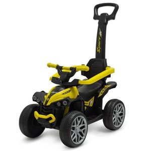 Dětské odrážedlo Baby Mix Mega Prime EVA s vodící tyčí žluté obraz