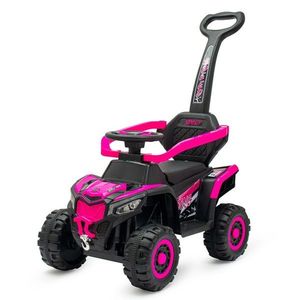 Dětské elektrické odrážedlo Baby Mix Ruggy s vodící tyčí růžové obraz