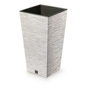 Květináč FURU SQUARE ECO WOOD s vkladem 24 cm, bílá ECO obraz