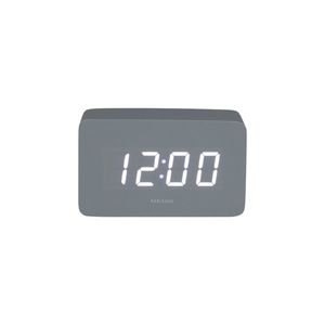 Karlsson 5983GY designové LED hodiny s budíkem šedá, 10 cm obraz