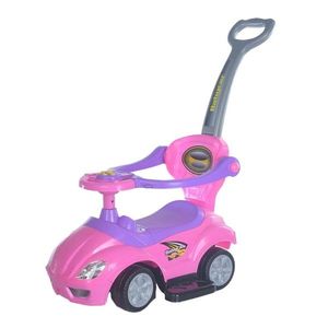 Dětské odrážedlo s vodící tyčí 3v1 Baby Mix Mega Car růžové obraz