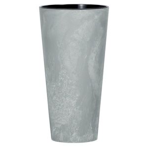 Květináč TUBUS SLIM BETON EFFECT s vkladem 25 cm, šedá obraz