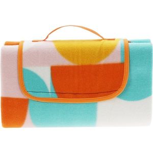 Pikniková deka Retro kostka 130 x 150 cm, oranžová obraz