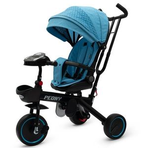 Dětská tříkolka Baby Mix Peony EVA modrá obraz