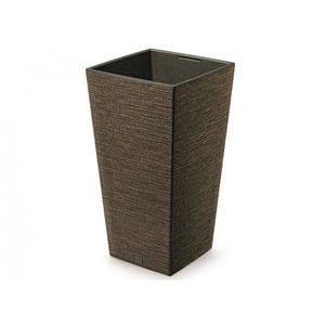 Květináč FURU SQUARE ECO WOOD s vkladem 39, 5 cm, tmavě hnědá obraz