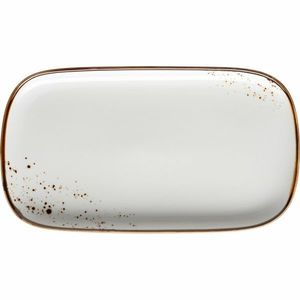 Mäser Obdélníkový tác Pintar White hnědé tečky 25 x 14 x 2 cm, S obraz