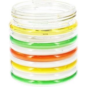 Repelentní svíčka Citronella Stripes, 780 g, 11 v 12 cm, zelená obraz