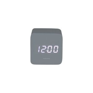 Karlsson 5982GY designové LED hodiny s budíkem šedá, 7 cm obraz