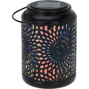 Solární LED lampa Mandala černá, 18 cm, teplá bílá obraz